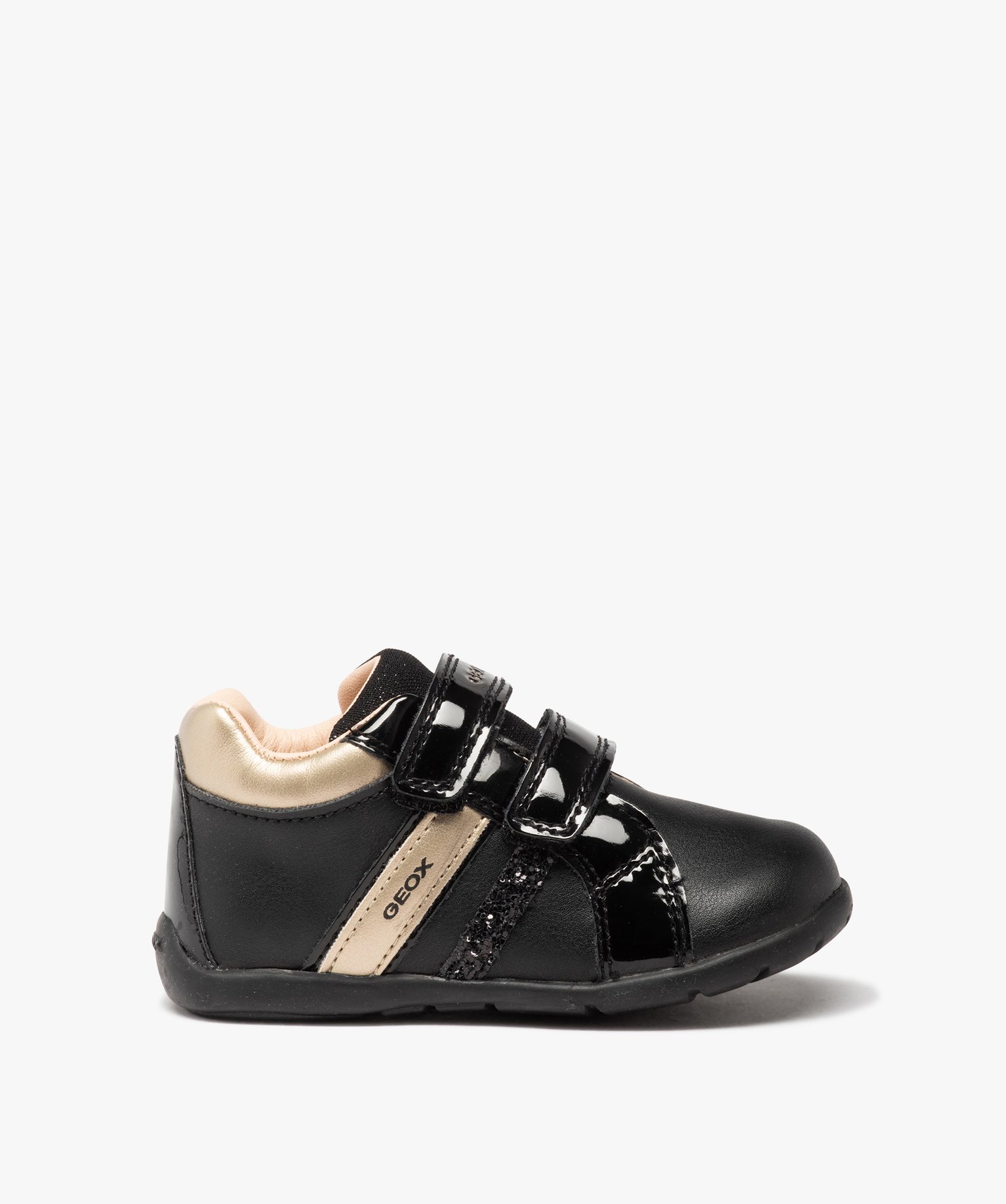 Chaussures premiers pas bébé fille à scratch – Geox noir | GEMO