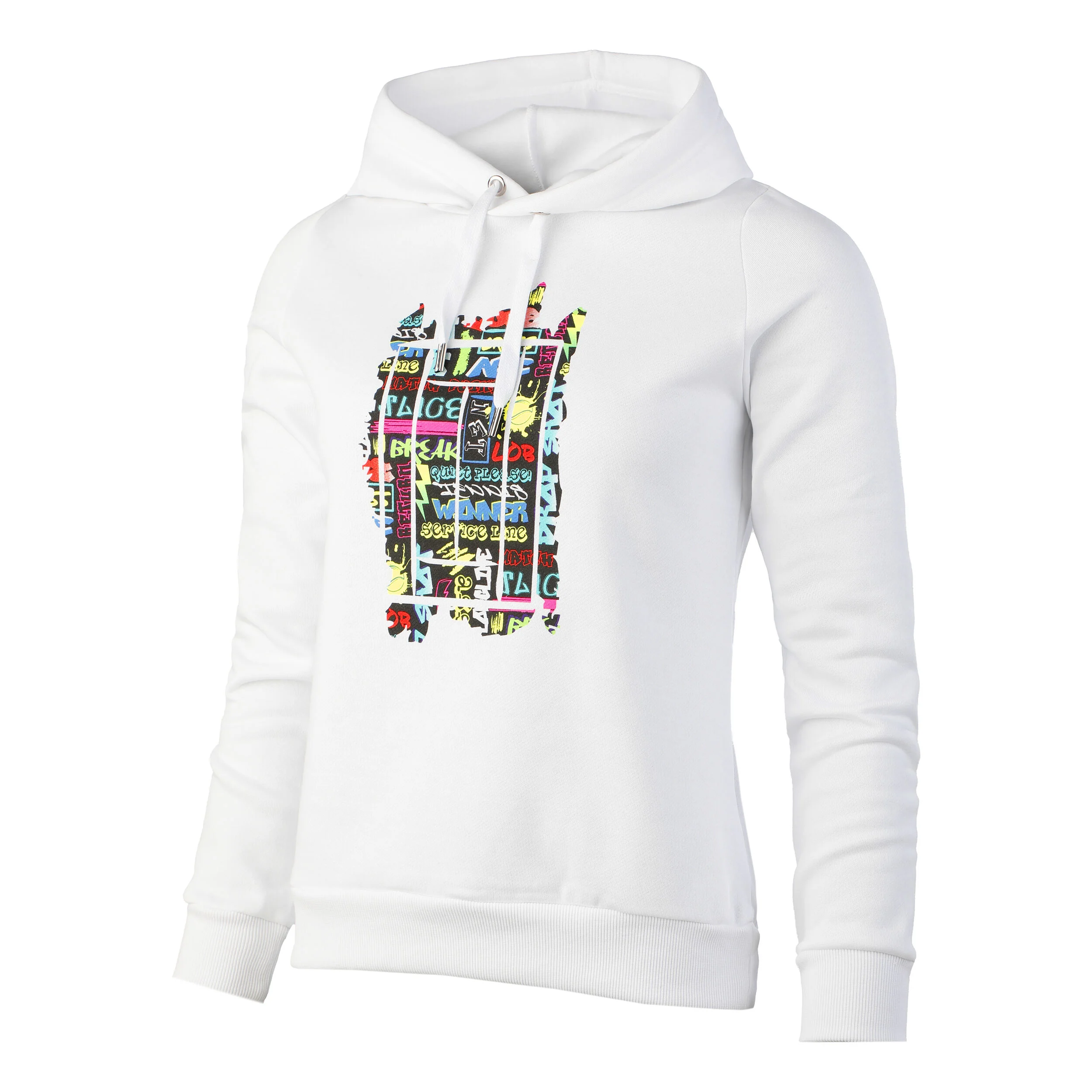 Graffity Hoody Damen - Weiß, Mehrfarbig