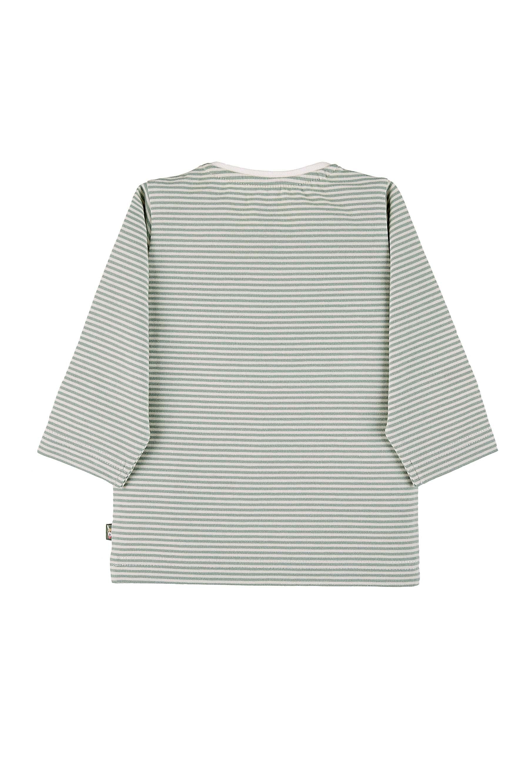 GOTS Langarm-Shirt Esel Emmi Stickerei, gestreift