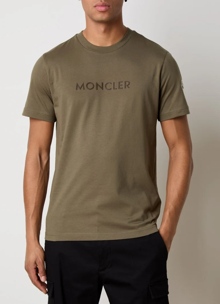 Moncler marškinėliai su logotipo spauda