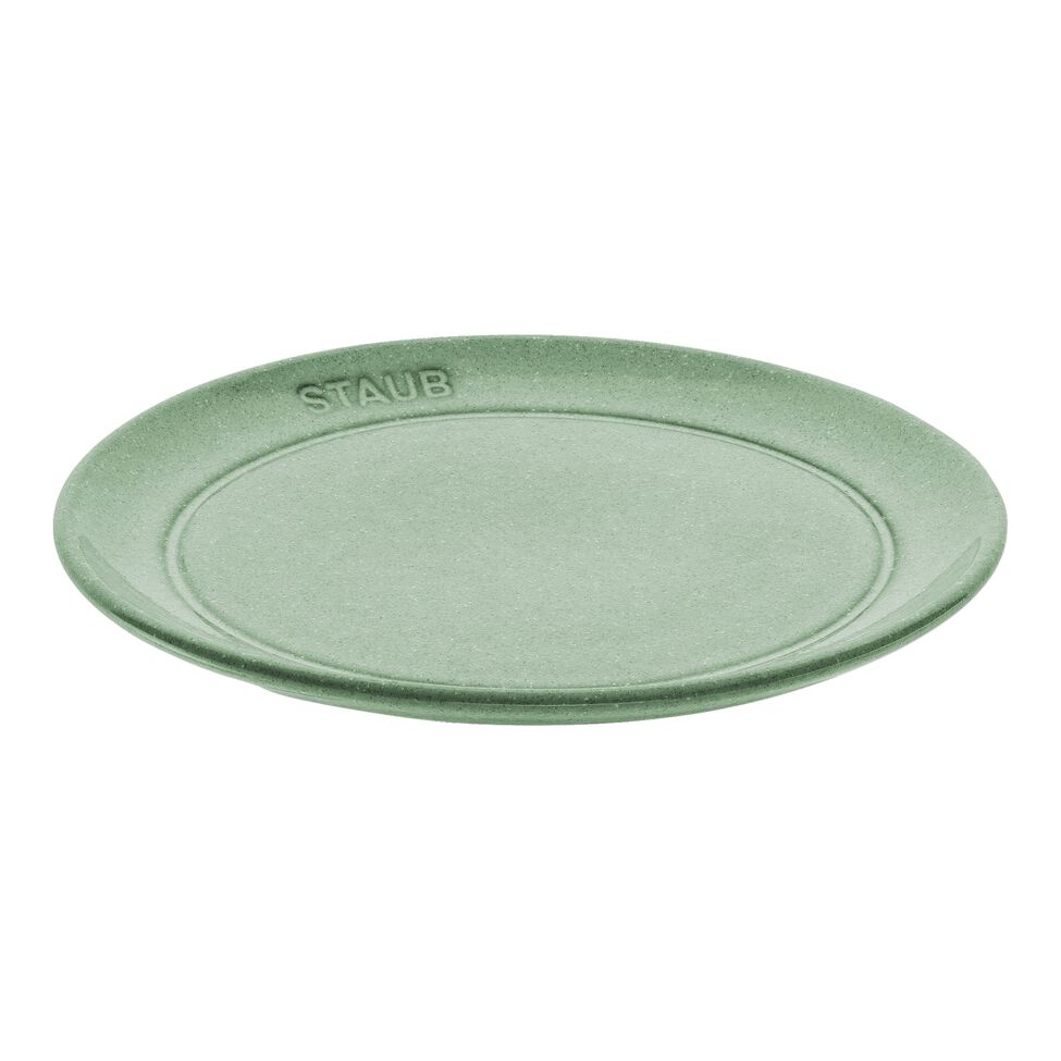 Teller flach 15 cm, Keramik, Salbeigrün