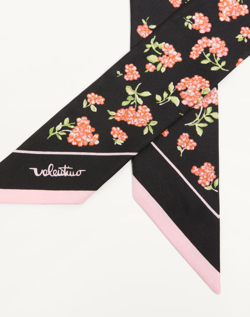 Zijden sjaal/bandeau met koriandermotief