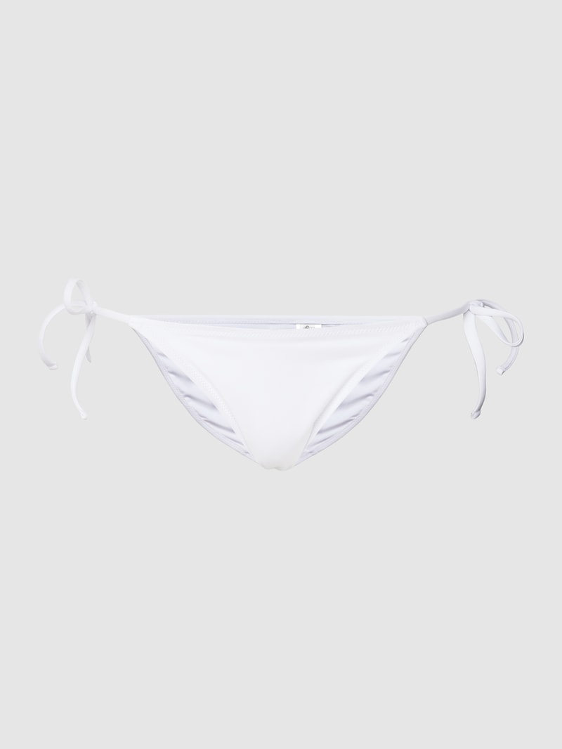 Bikini-Slip mit Label-Detail in weiß