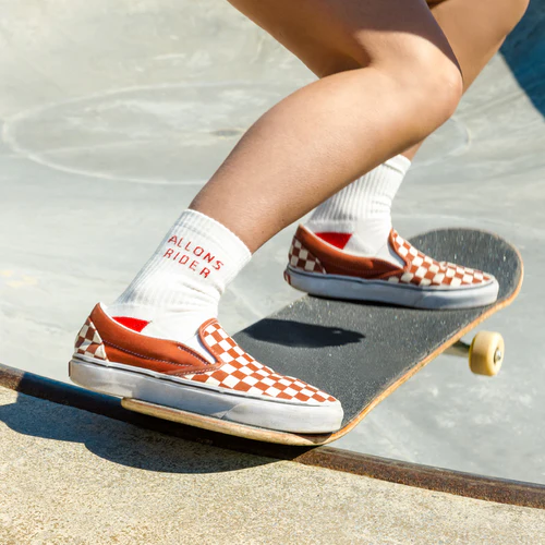 Here Comes the Sun Socks - Let's Ride White