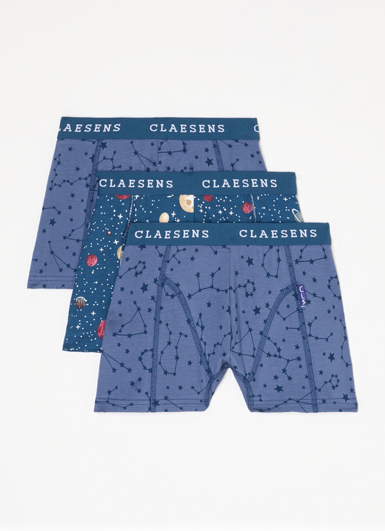 Claesens Boxer Shorts with logo waistband in a 3-pack