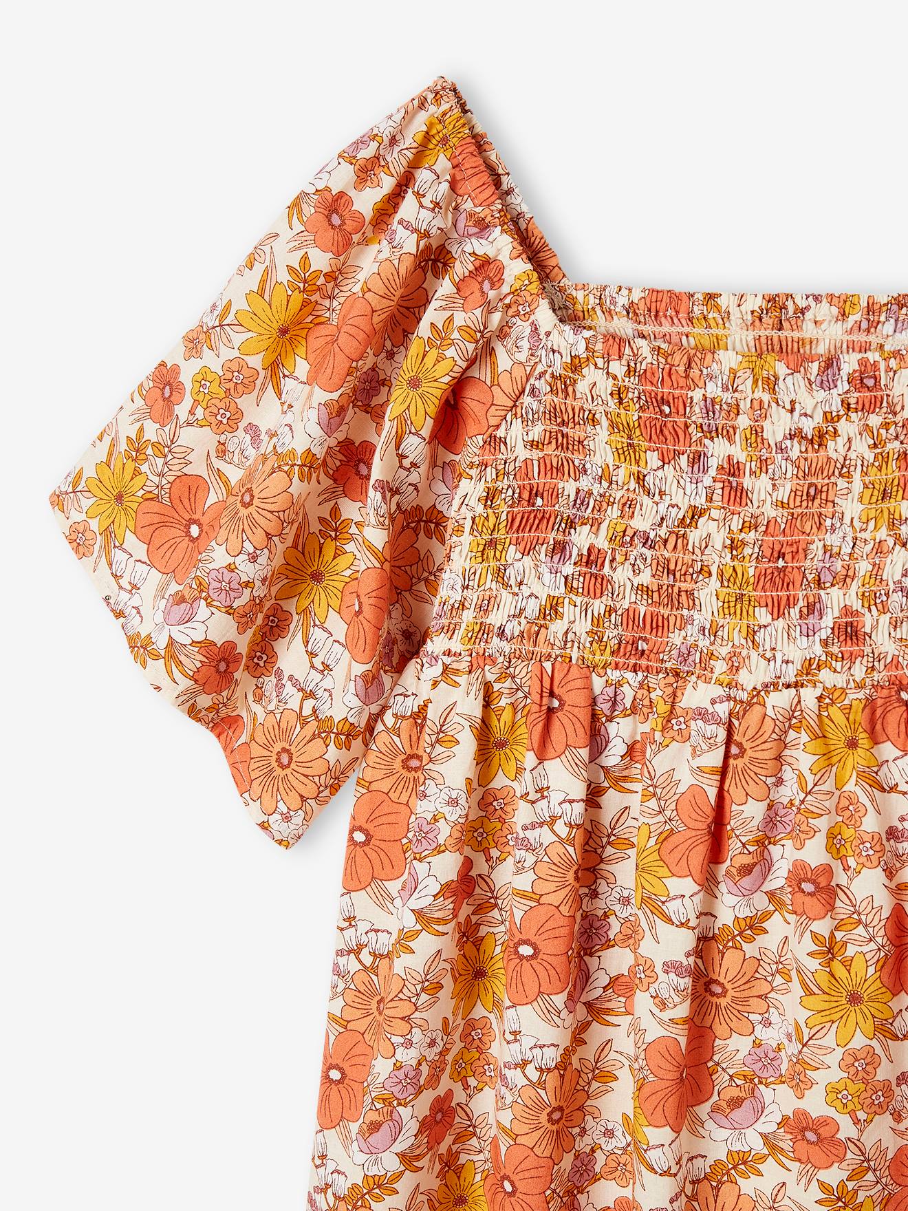 Vertbaudet Mädchen Kleid, gesmokt - rosa