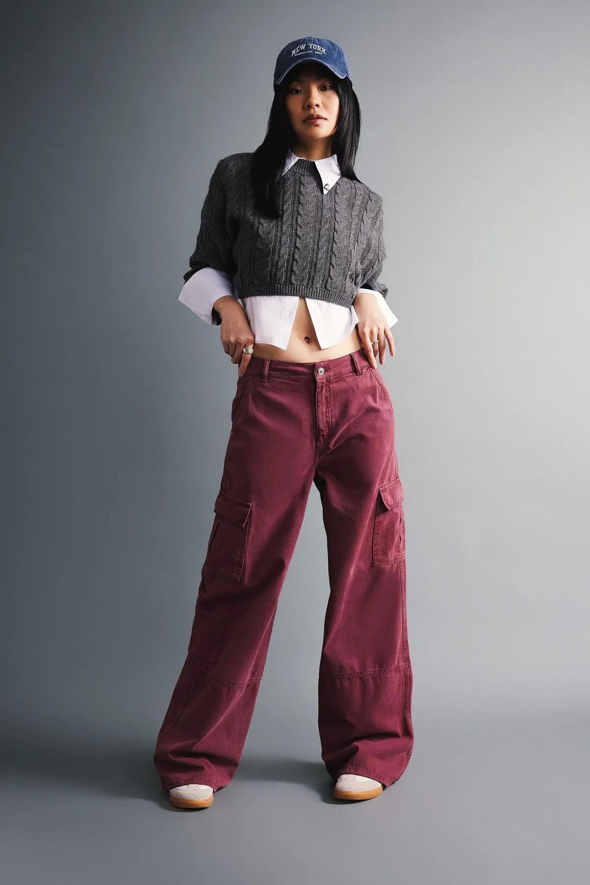 DeFacto  Coole Cargo-Gabardine-Hose mit weitem Bein