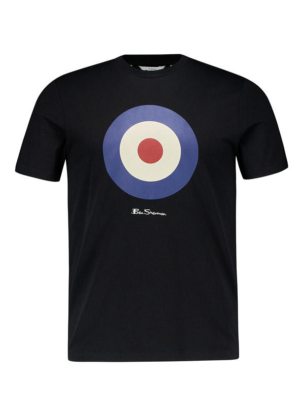 Ben Sherman, T-Shirt, Regular Fit, Bio Baumwolle, schwarz