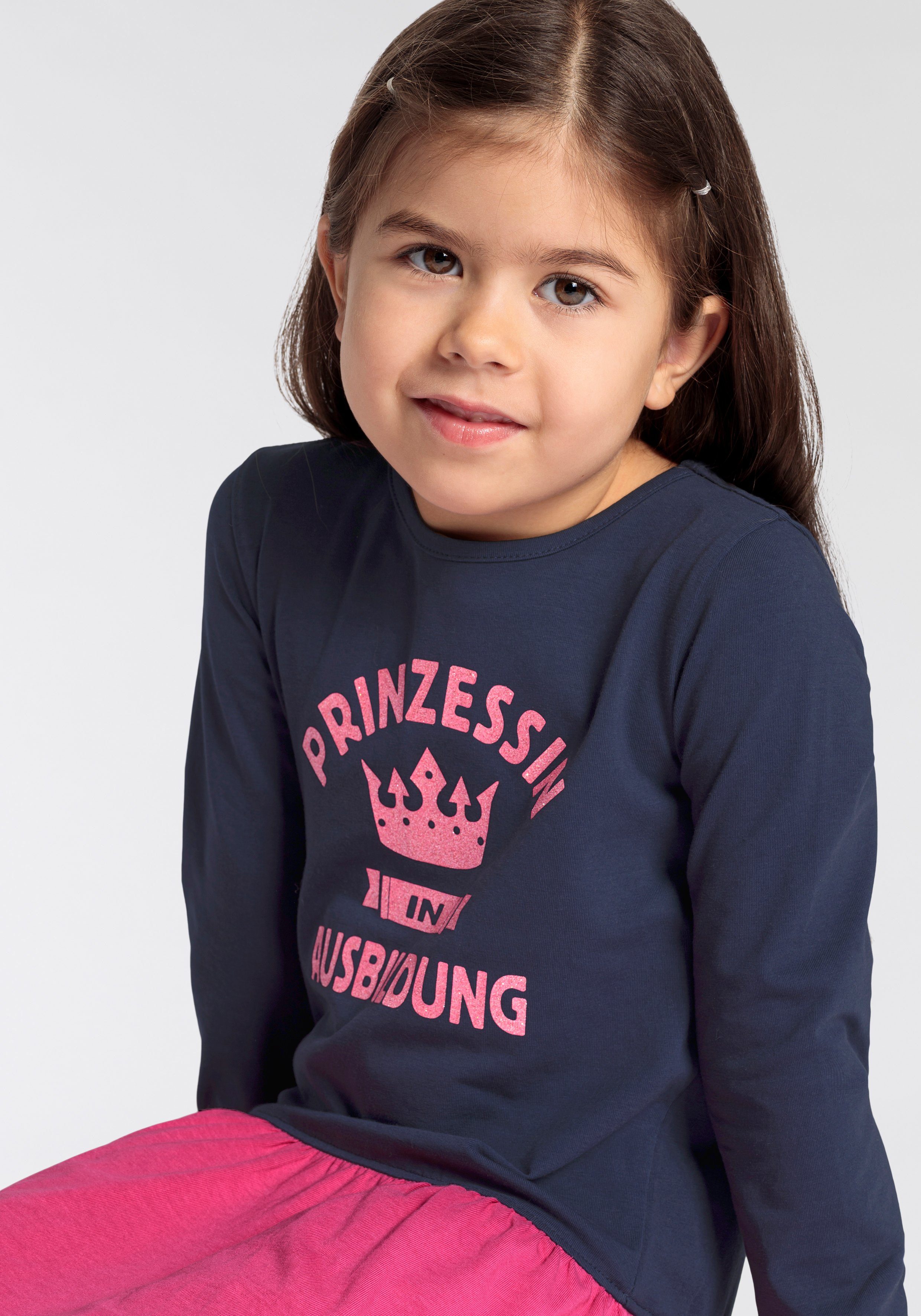 KIDSWORLD Jerseykleid PRINZESSIN IN AUSBILDUNG, Sprüchedruck für kleine Mädchen