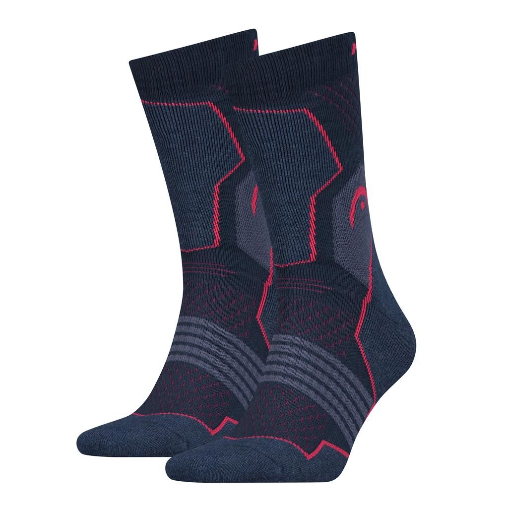 HEAD 6 Paar Hiking Crew Pink/Blue Wandersocken