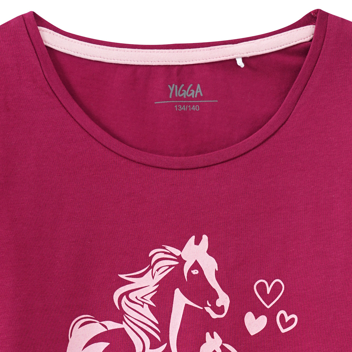 Mädchen Langarmshirt mit Pferde-Motiv
