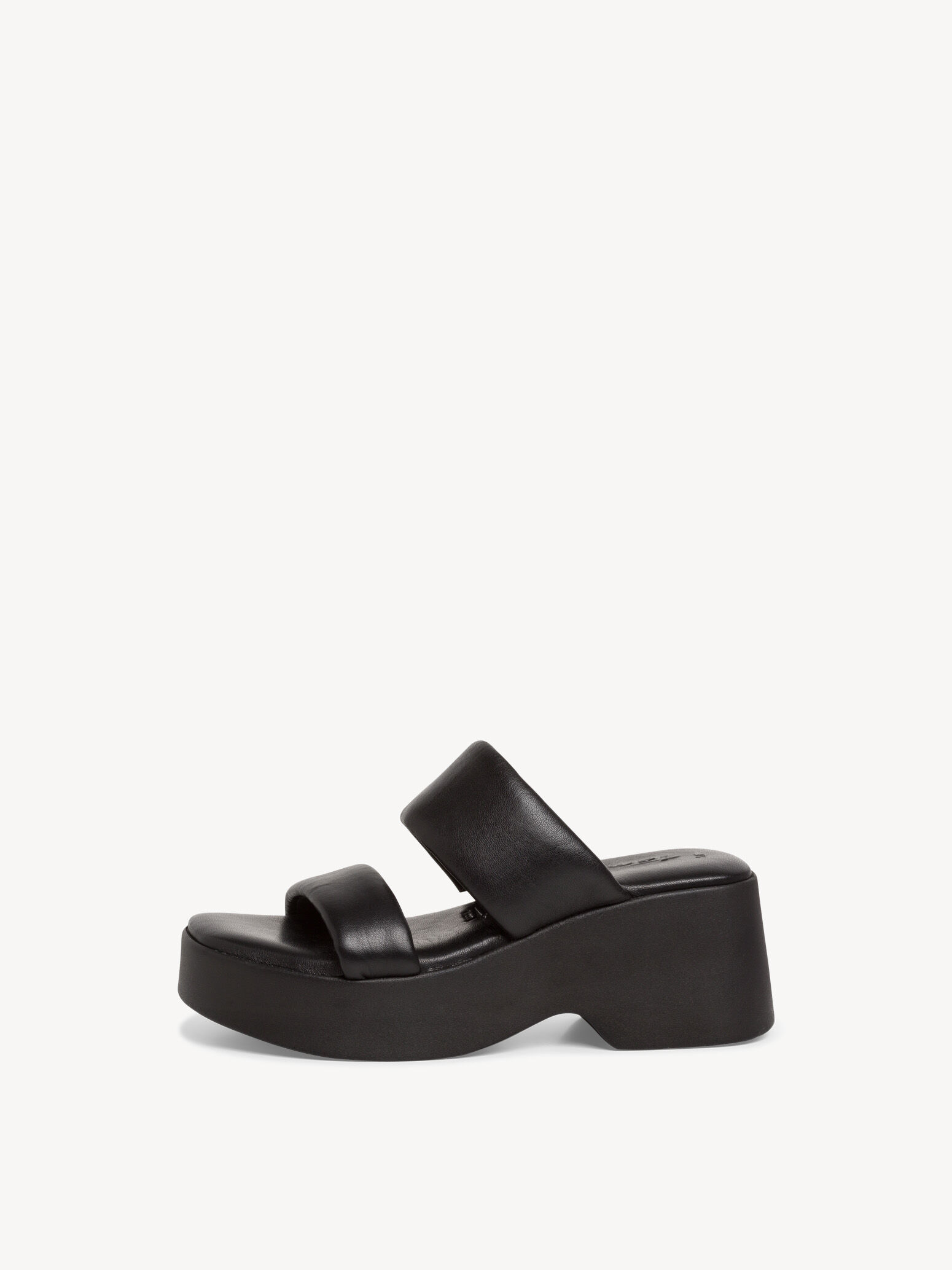 Mule en cuir - noir