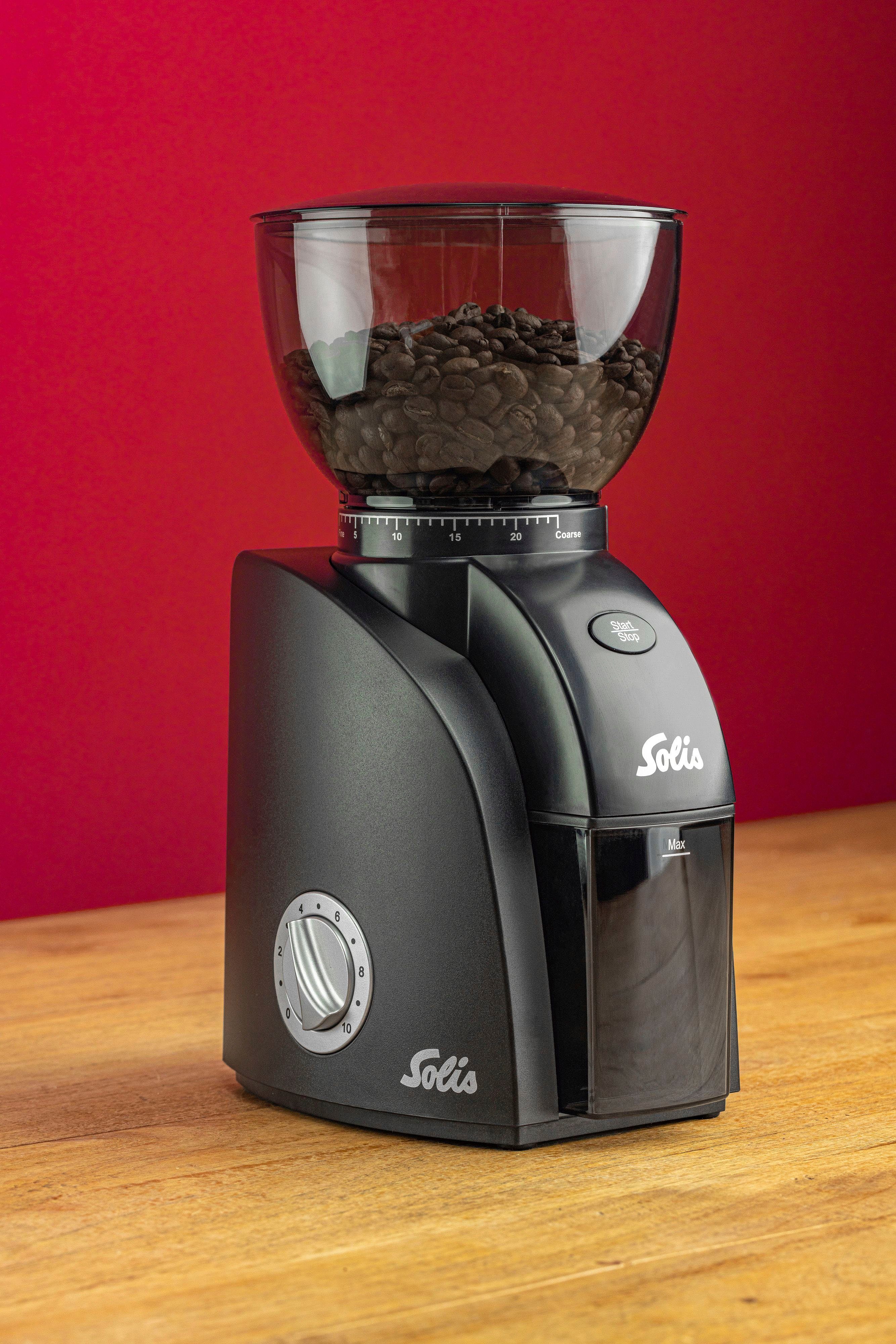 SOLIS OF SWITZERLAND Kaffeemühle Scala Zero Static, 135 W, Kegelmahlwerk, 300 g Bohnenbehälter