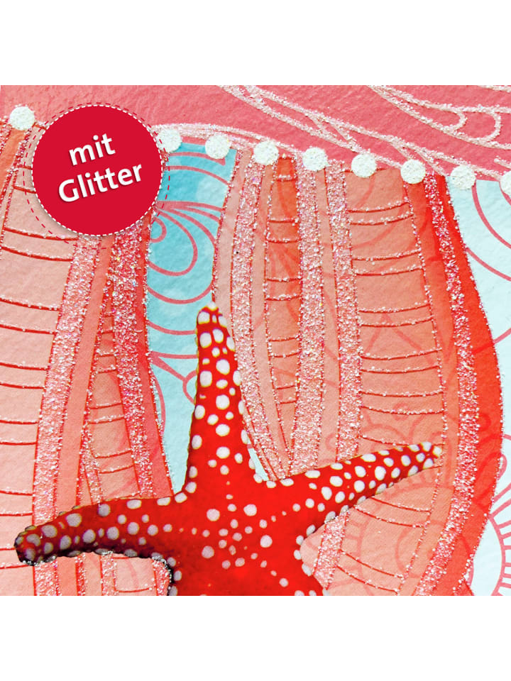ROTH Schultüte groß Delfin & Seesterne 85 cm, Glitter Glitzerborte in Blau günstig kaufen onesize