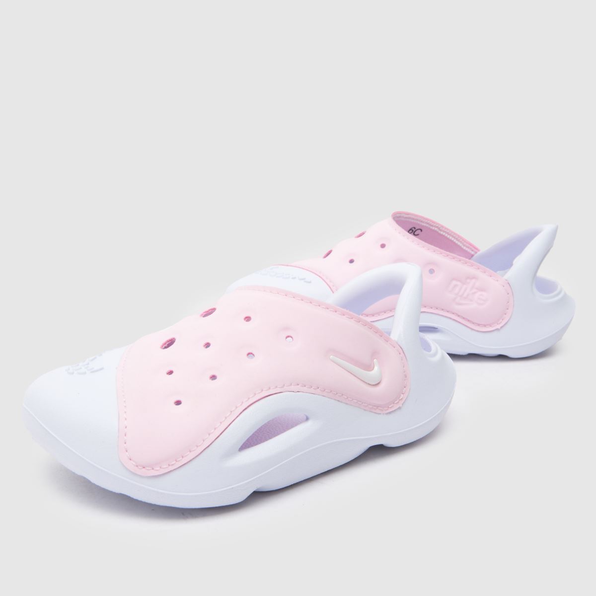 Nike ljusrosa aqua swoosh sandaler för småbarn för flickor