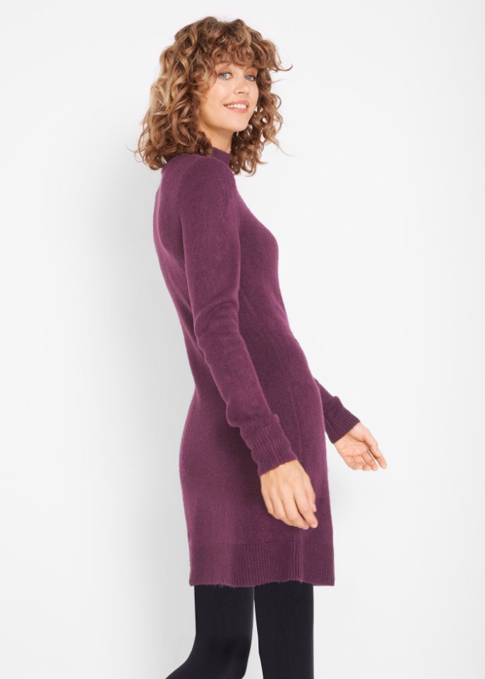 Strickkleid mit Stehkragen