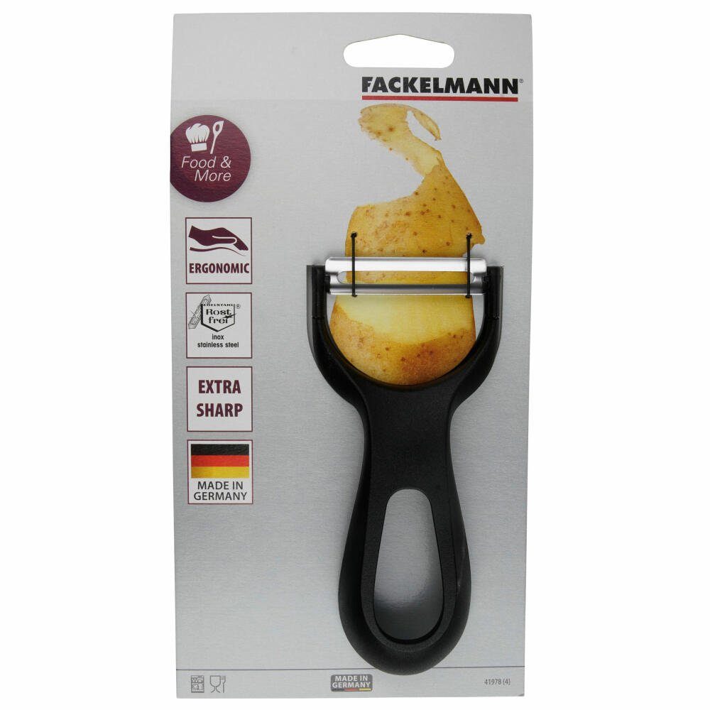 FACKELMANN Sparschäler Ziehschäler Ergonomic Edelstahl, (1-tlg)