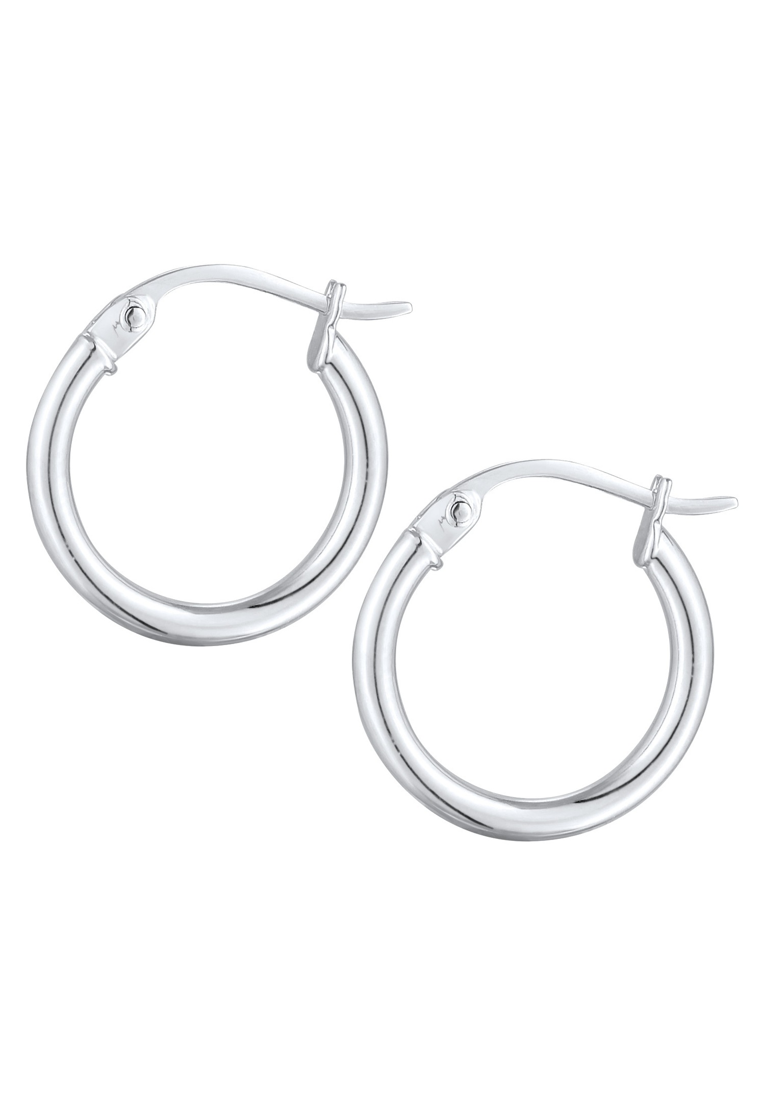Boucles d'oreilles Elli pour femmes, créoles classiques avec fermoir à crochet en argent sterling 925