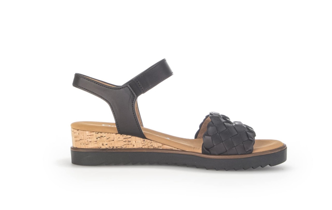 GABOR Komfort Sandalen schwarz Gabor Comfort Riemchensandale 22.759.27