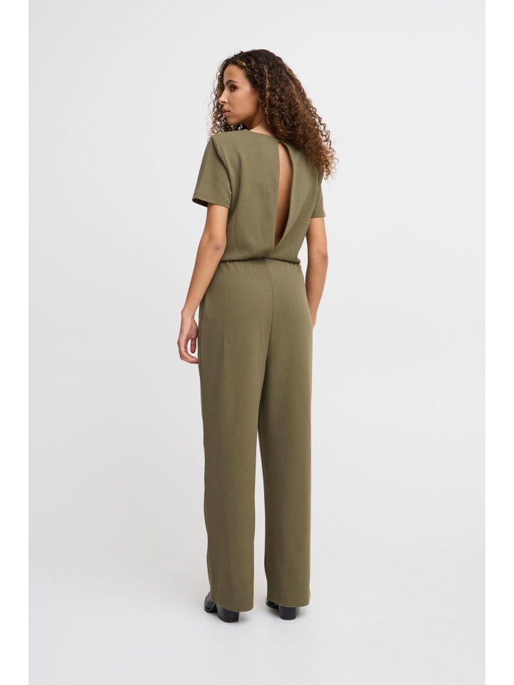 ICHI Overall IXMILA SS JU 20123122 modischer Kurzarm-Overall in Grün günstig kaufen