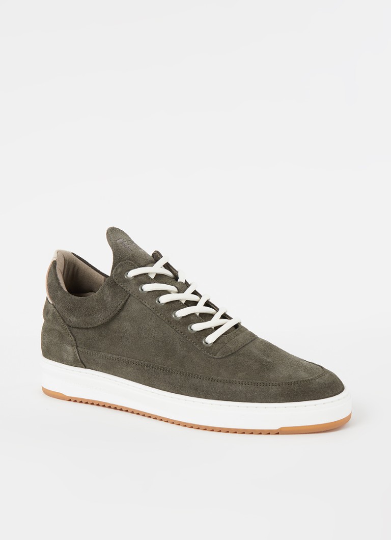 Niskie buty sportowe Filling Pieces Ripple ze zamszu ze skórzanymi detalami.