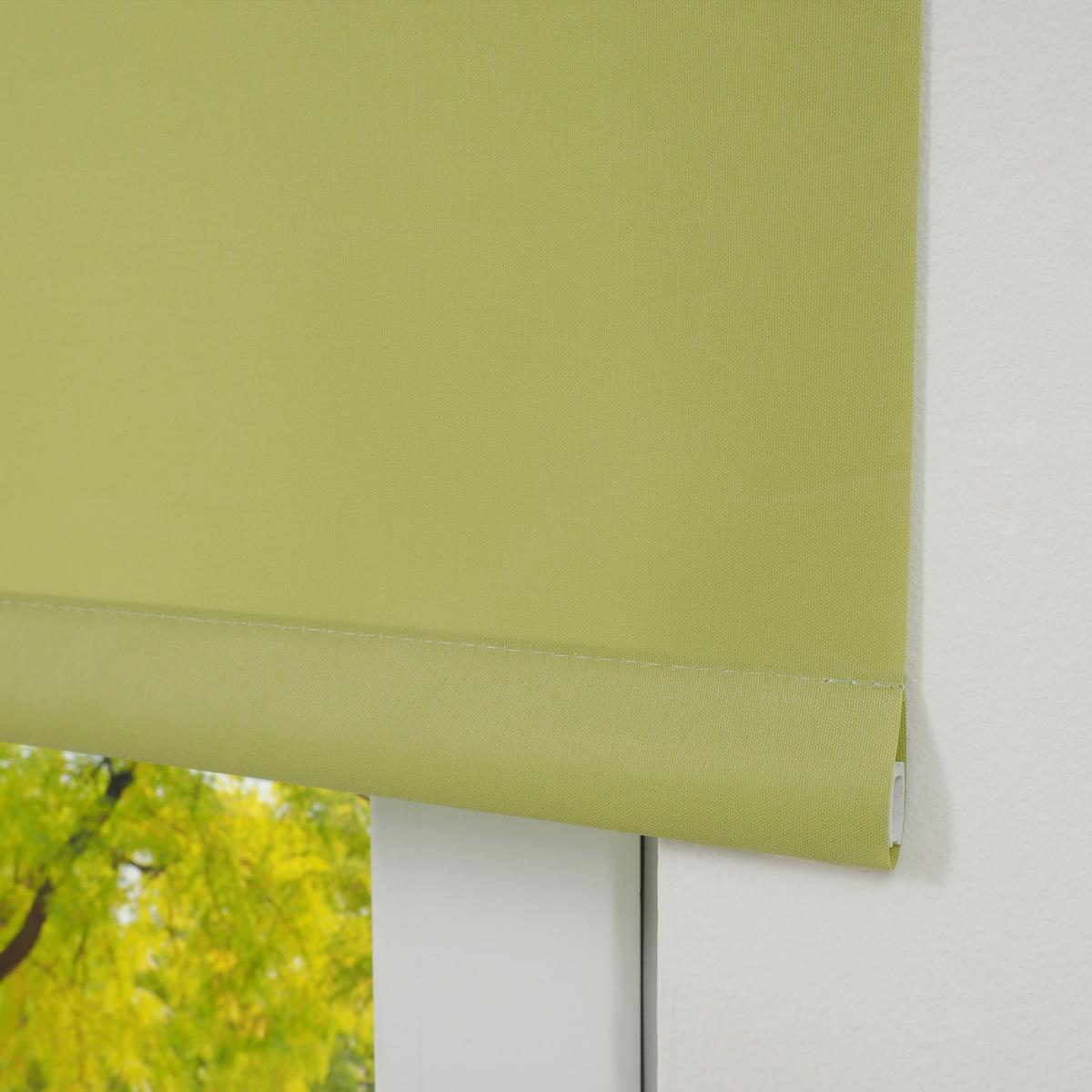 Bella Casa Mittelzugrollo Uni, lichtdurchlässig, 82 x 180 cm Blattgrün