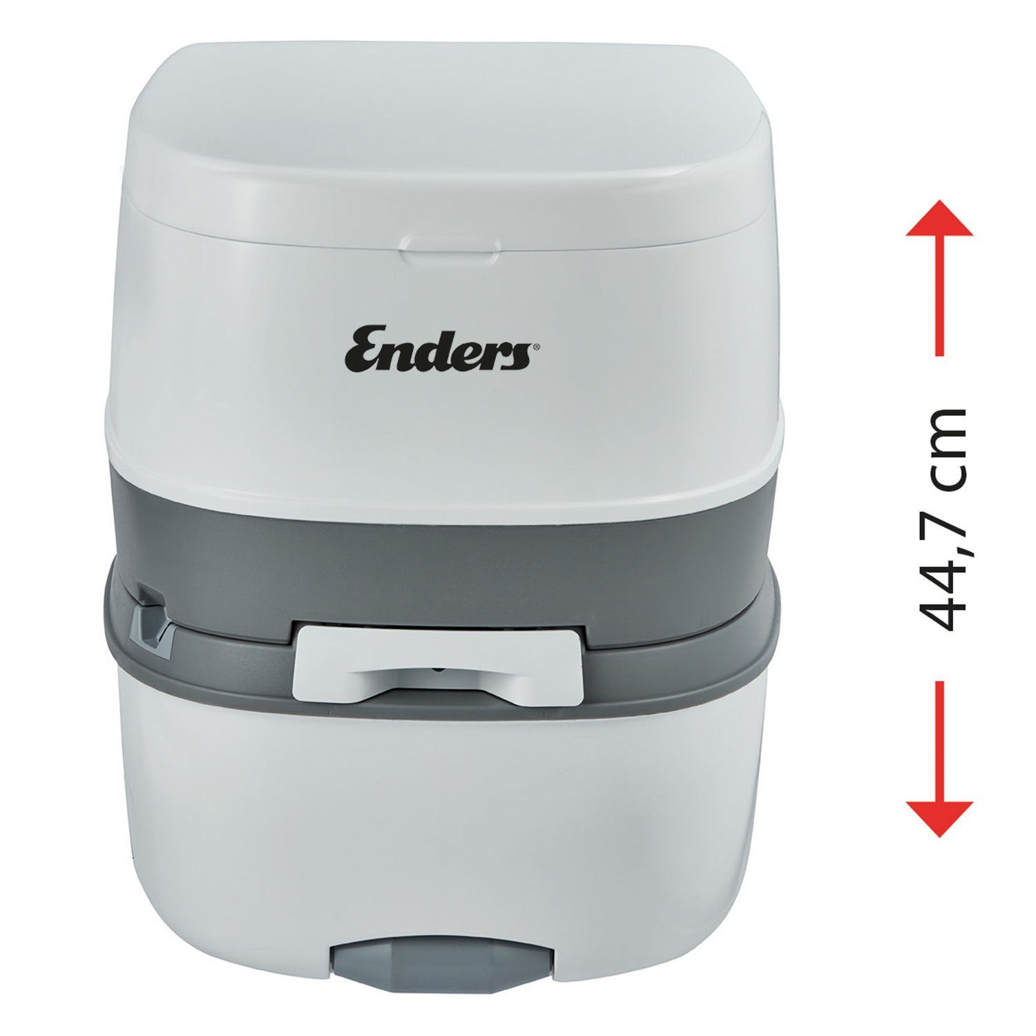 Enders® Campingtoilette Supreme, integrierter Papierhalter, Belüftungstaste, Deckel + Brille abnehmbar