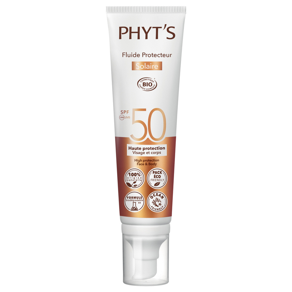 phyt's Fluide protecteur Solaire SPF50 Haute protection solaire visage et corps
