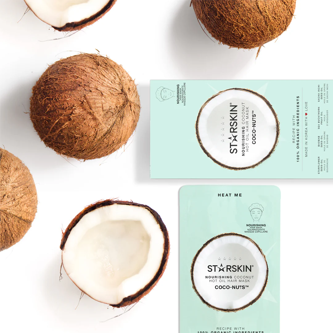 Mascarilla capilar nutritiva de aceite caliente Essentials COCO-NUTS™ - Pre-champú, mascarilla reparadora para el cabello