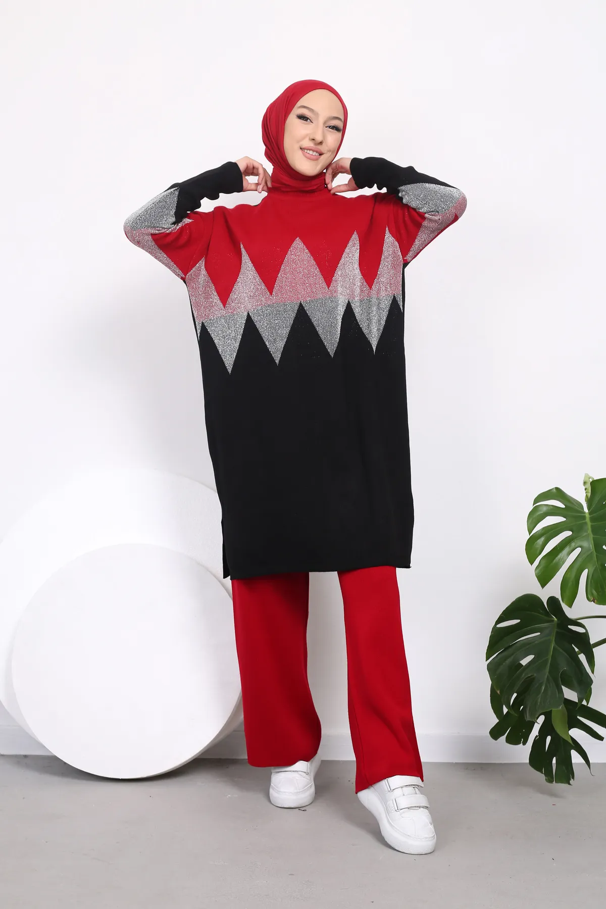 VOLT CLOTHİNG  Zweiteiler - Rot - Regular Fit
