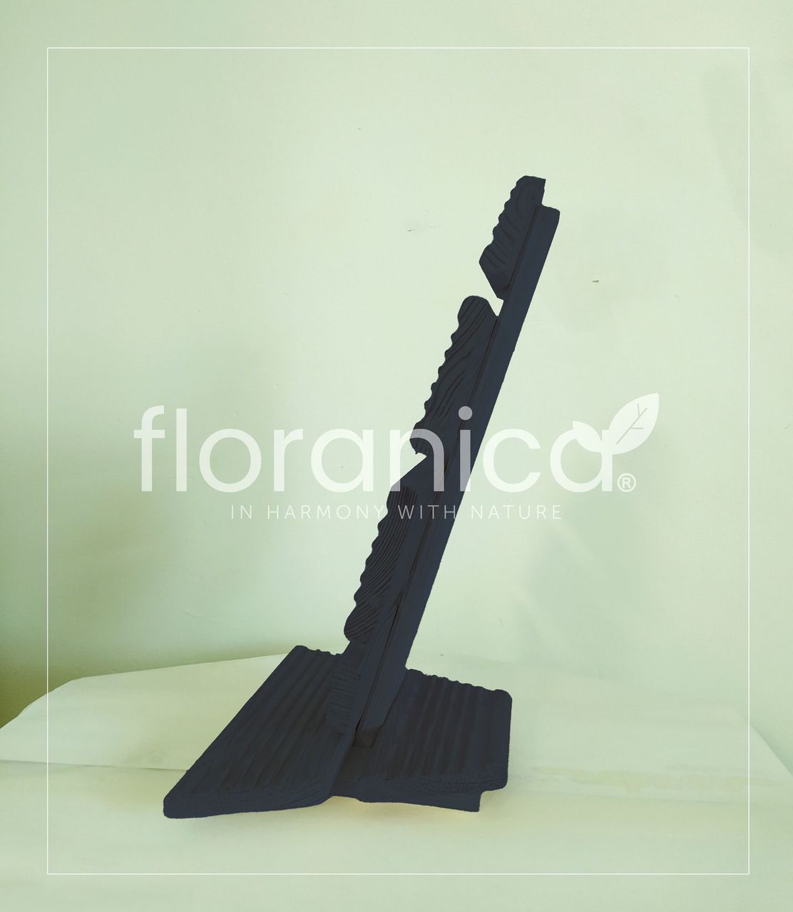 Pemicont Floranica Holz Osterei Osterdeko Lärchenholz Höhe 43cm Breite 31cm Anthrazit Osterdekoration modernes Design Kunsthandwerk osterdeko osterhasen tischdeko