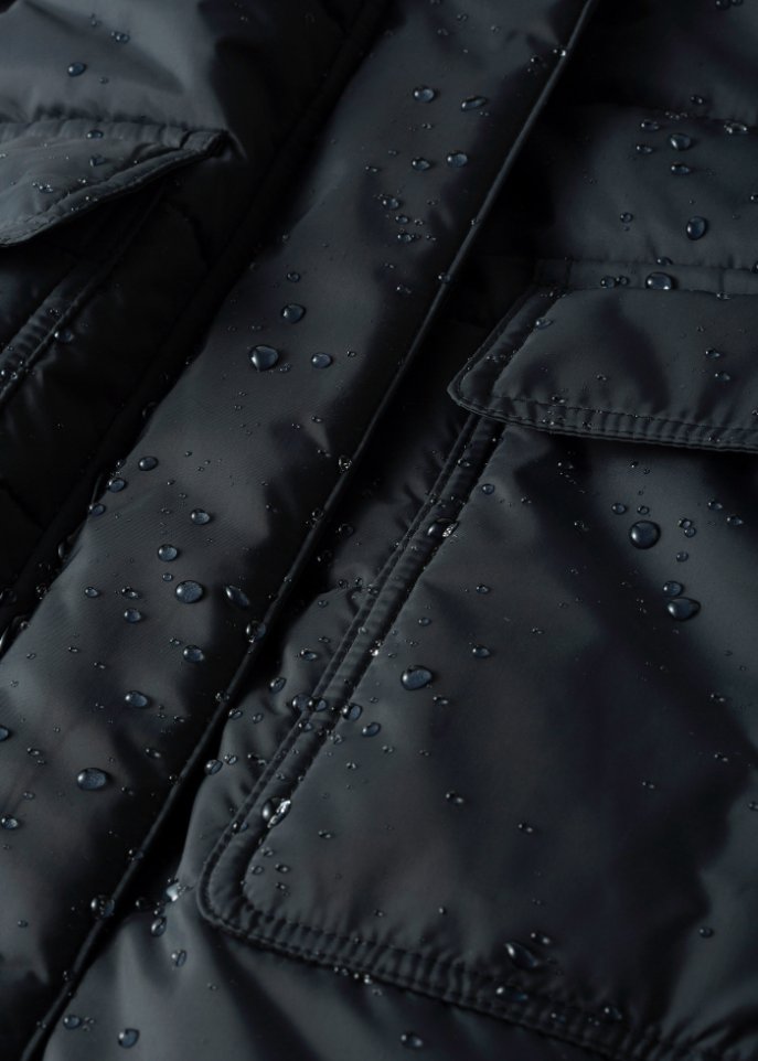 Funktions-Longjacke in 2-in-1-Optik, gesteppt