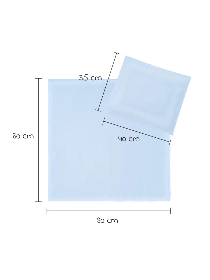 Makian Bettwäsche 80 x 80 cm - Uni Hellblau in blau günstig kaufen onesize
