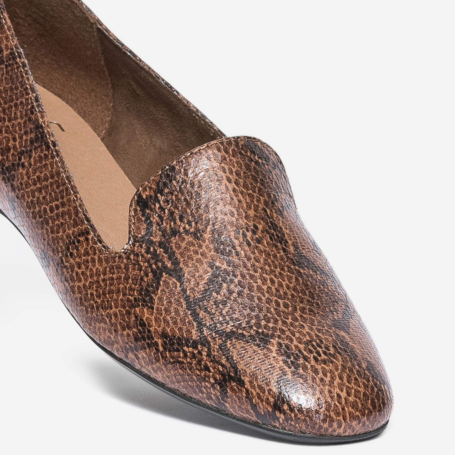 Slipper marron effet python