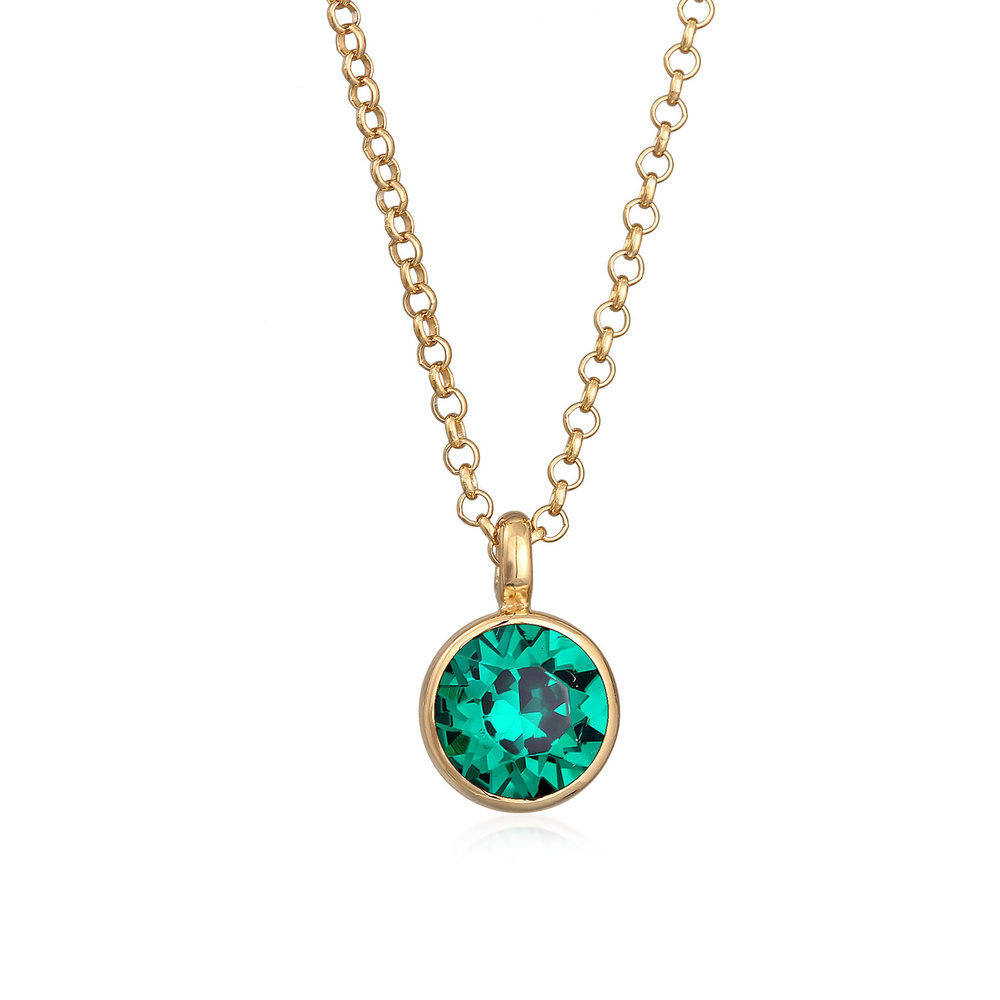 Elli Elli Collier Pendentif solitaire pour Femmes Basique Élégant avec cristal de verr collier