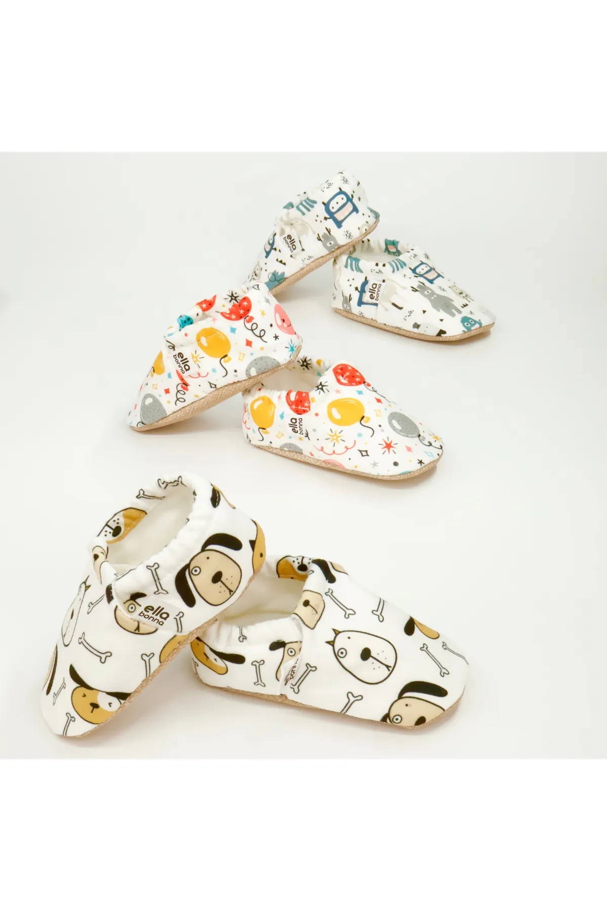Ella Bonna  Rutschfeste Sohle, süßer Hund, Babyschuhe, Heimstiefel, Hausschuhe, Kinderzimmerschuhe, Hausschuhe
