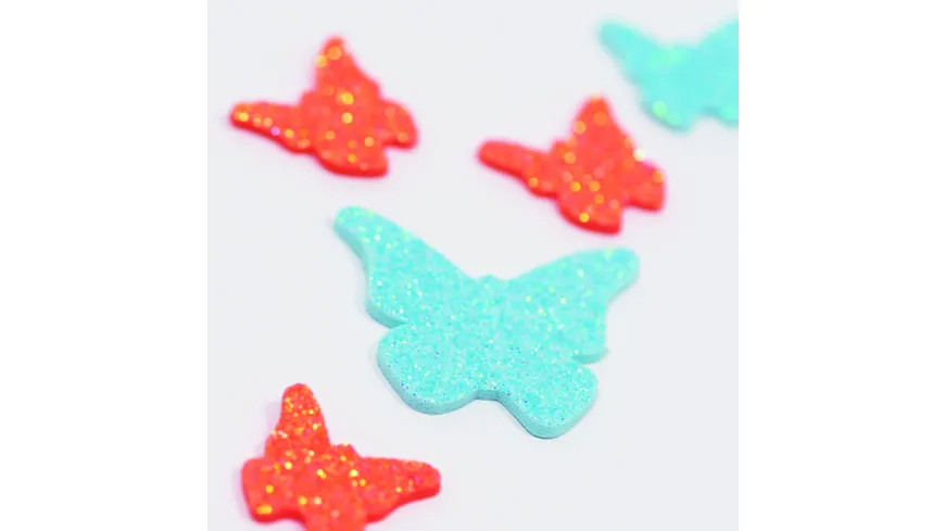 folia Moosgummi Glitter-Sticker Falter