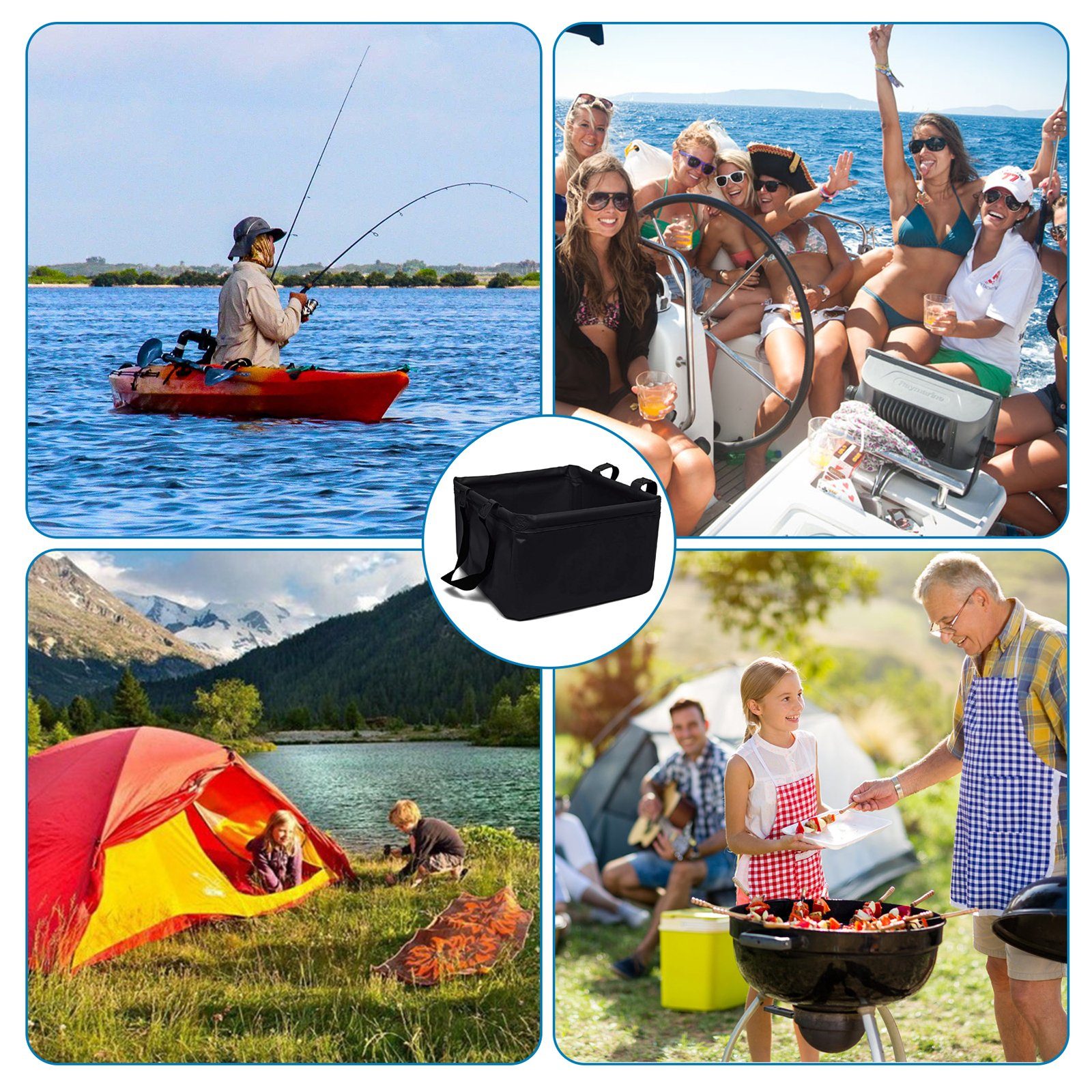 CALIYO Waschbecken Outdoor Faltschüssel 20L, faltbare Schüssel