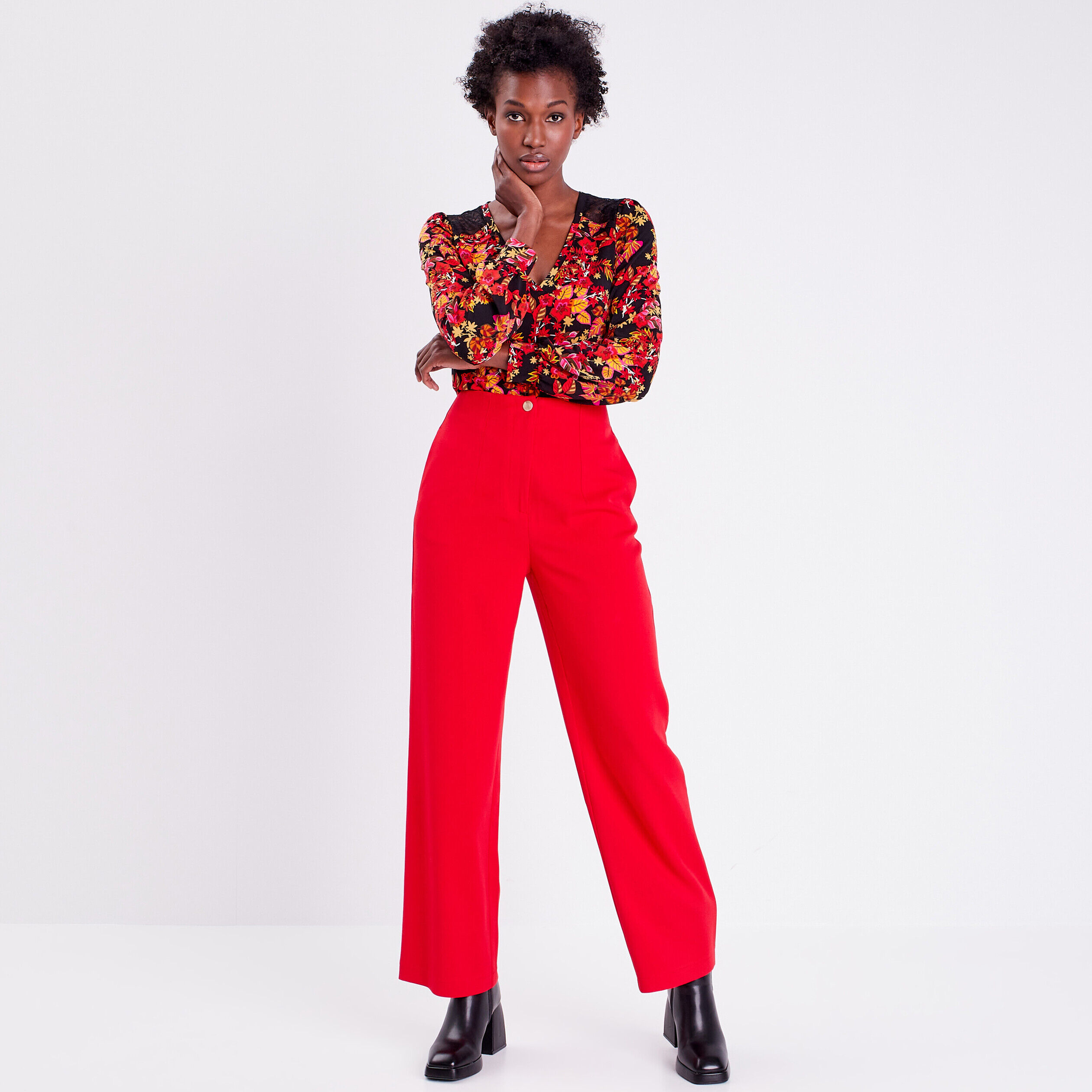 Blouse manches longues noir femme | Cache Cache