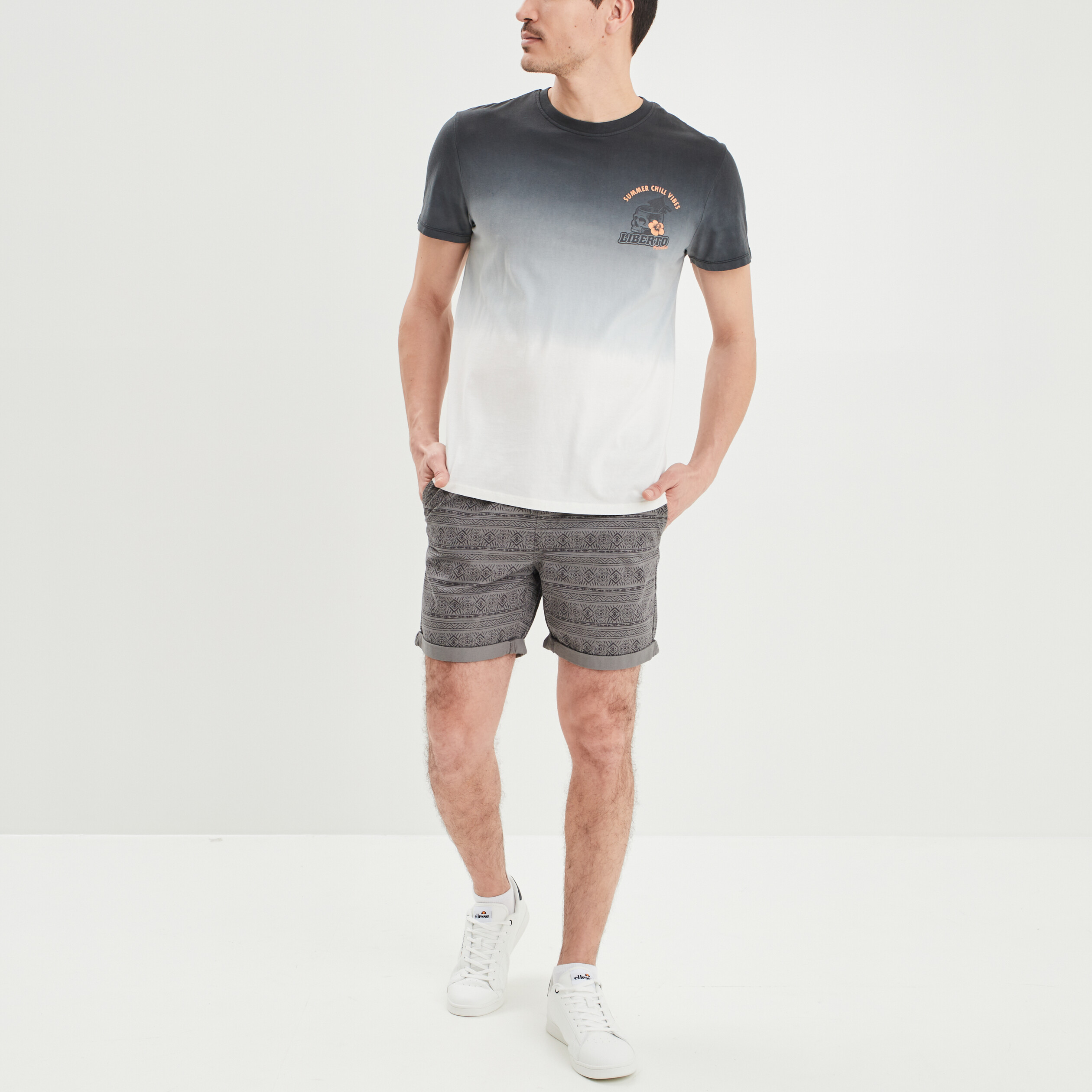 Short droit avec cordon Liberto gris foncé homme | La Halle