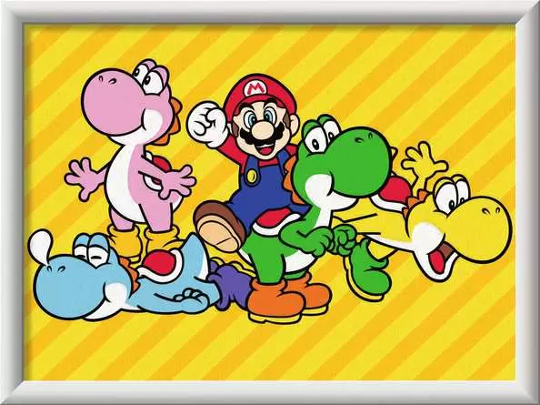 CreArt Super Mario - Malen nach Zahlen für Kinder ab 9 Jahren