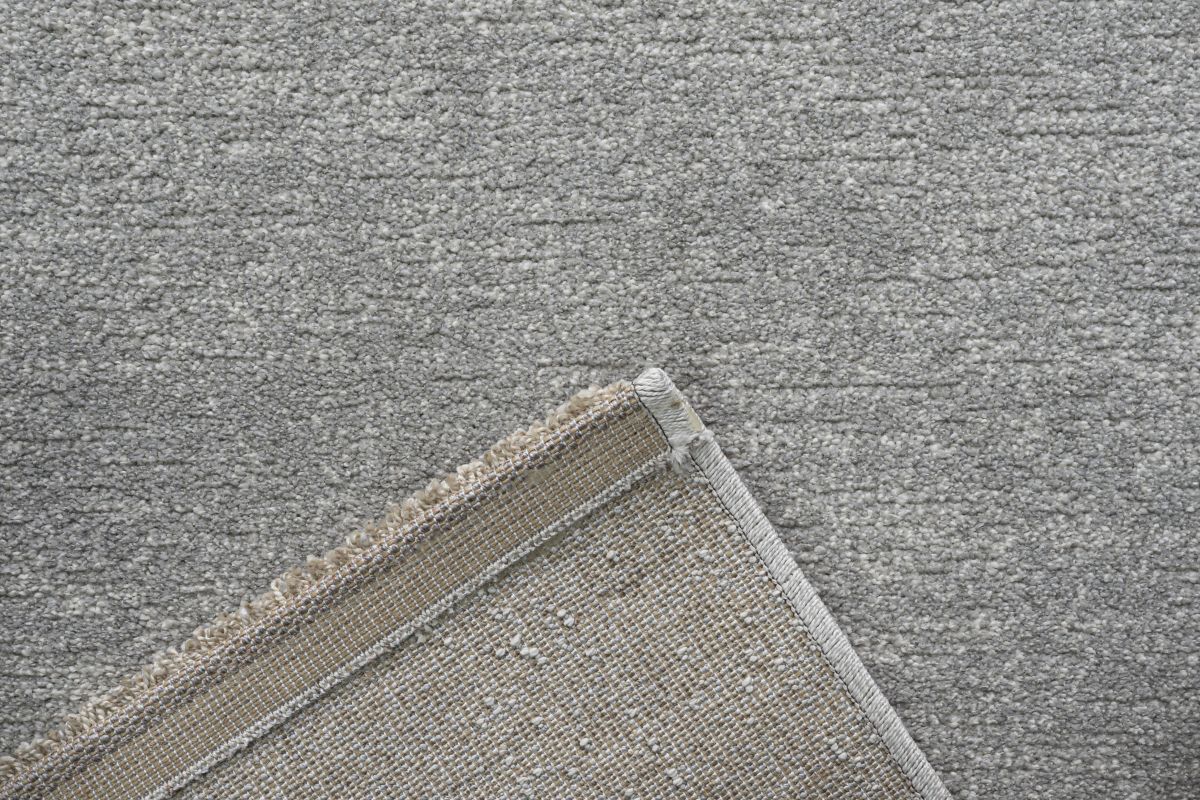 Webteppich Varis Hellgrau-Grau-Gold 80 x 150 cm