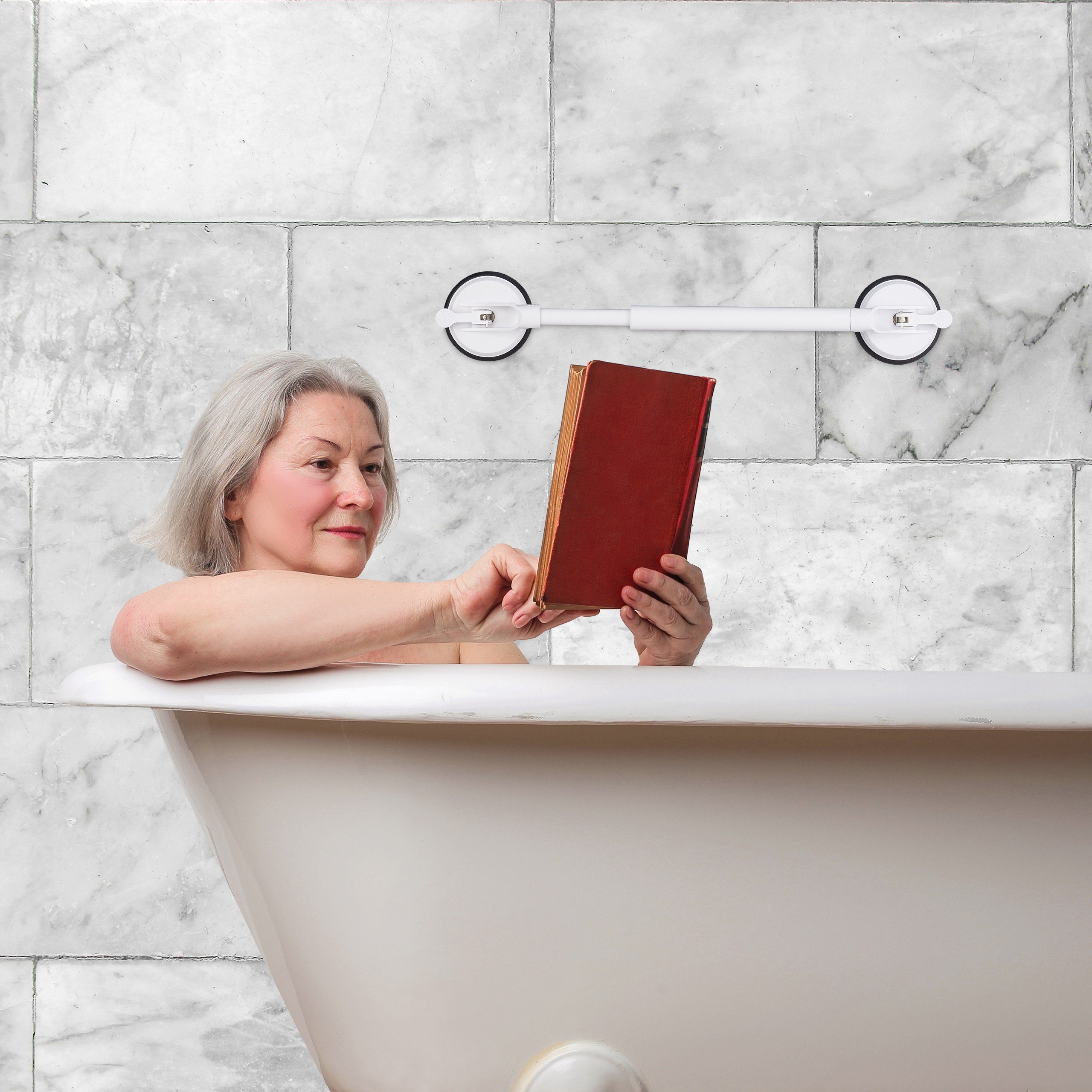 relaxdays Haltegriff 2 x Sauggriff ausziehbar Größe M