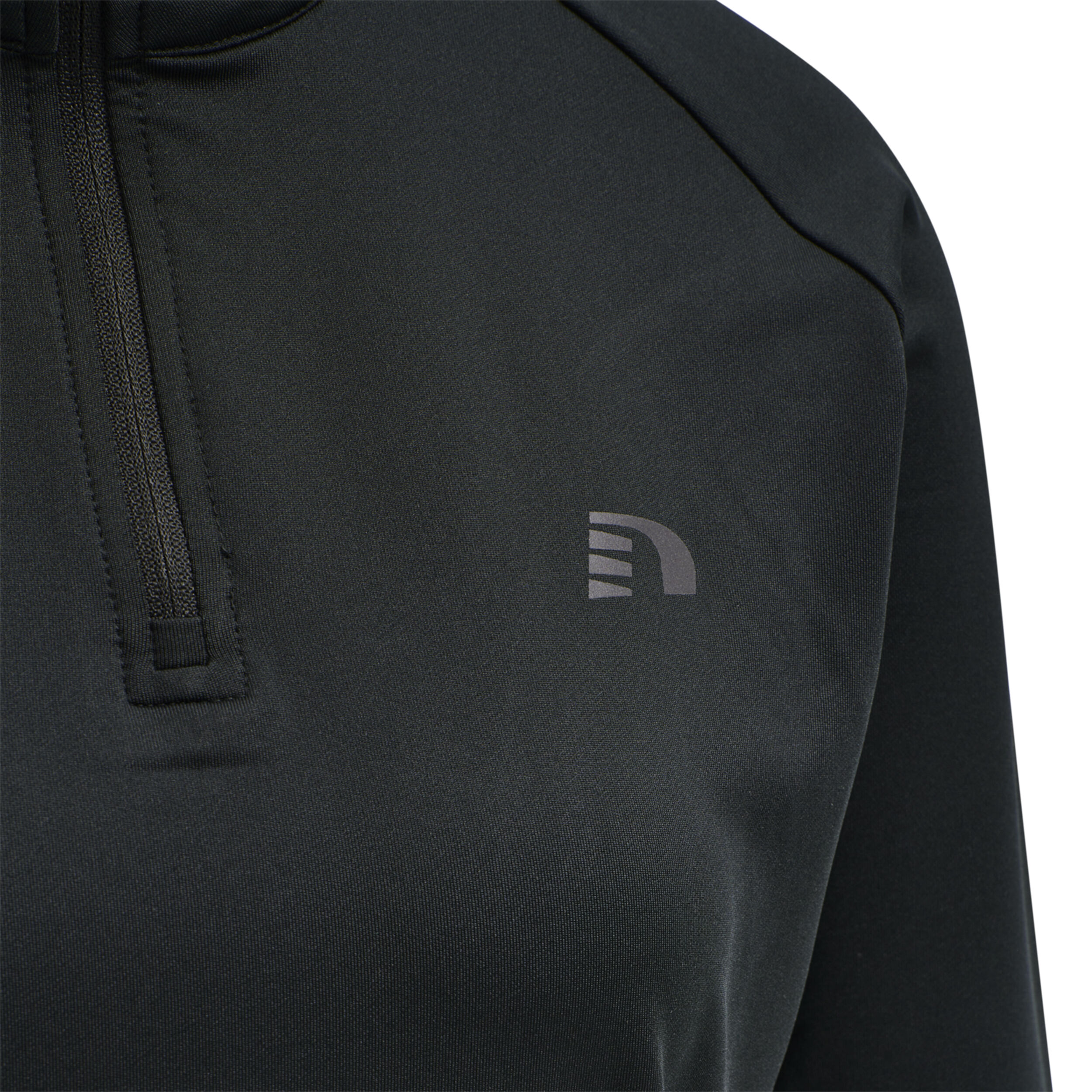 Half-Zip Longsleeve Damen - Schwarz