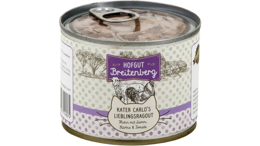 Hofgut Breitenberg Katzennassfutter Kater Carlos Lieblingsr. 180g 180 g