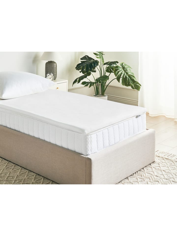 Beliani Topper RESTFUL in Weiß - (W) 90 x (H) 3.5 x (L) 200 cm günstig kaufen onesize