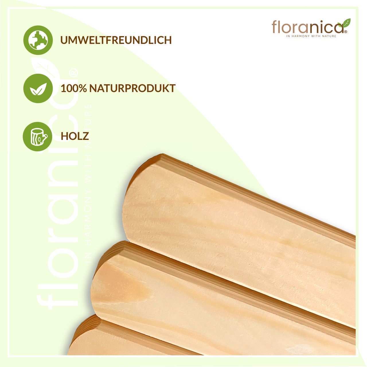 Pemicont Rollborder Flexibler Holzzaun Rolborder Beeteinfassung Rasenkante Gartenzaun
