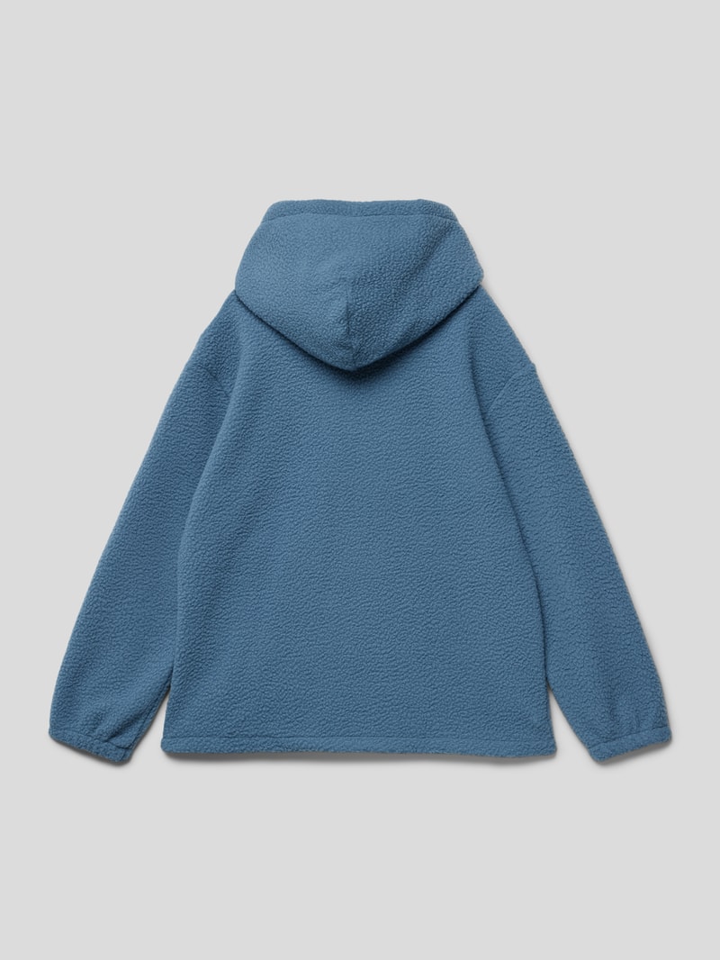 Hoodie mit Label-Stitching Modell 'Rochester' in rauchblau