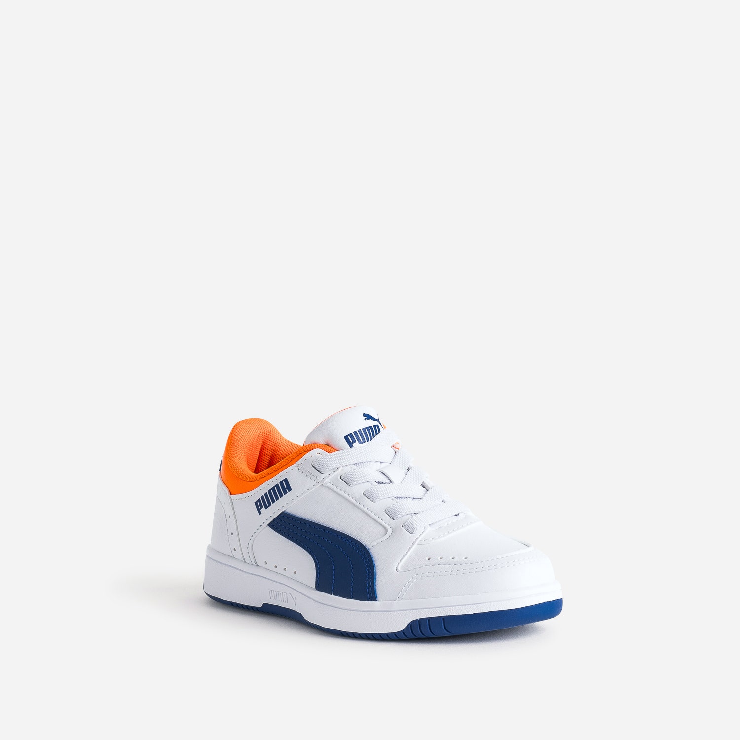 Tennis PUMA blanche, bleue, orange