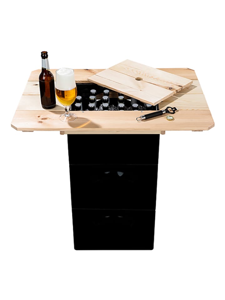 Nature Fellow Bierkasten-Tischplatte in Natur/ Schwarz - (B)79 x (H)10,5 x (T)57,5 cm günstig kaufen onesize